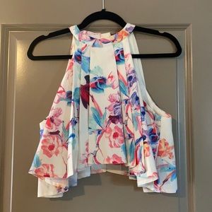 Floral Tank Cropped Top
